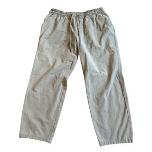 Lululemon ABC Jogger - Mens X -Large Beige Cropped Pull Up Pants Drawstring